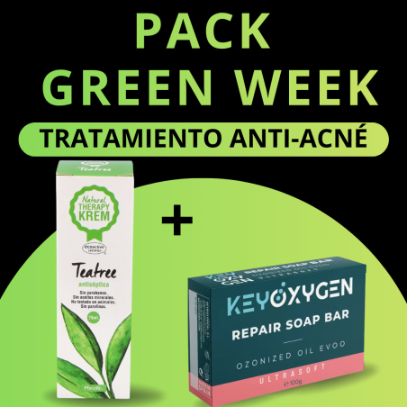 Pack Teatree antiséptica 75 ml ( Natural therapy krem ) + pastilla de jabón 100 g ( Key Oxygen )