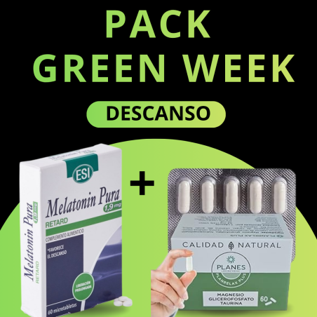 Pack Melatonin pura 60 compr ( ESI ) + Magnesio plan relax plus 60 compr ( Planes laboratorios )