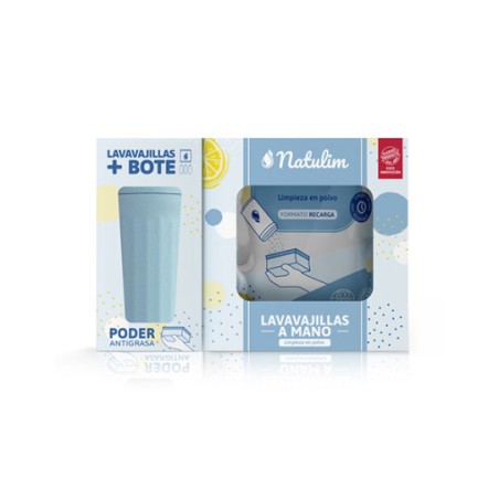 Lavavajillas a mano en polvo limón + bote poder antigrasa ( Natulim )